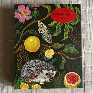 Nathalie Lete In The Dark Garden Hedgehog Jigsaw Puzzle - Black/Green